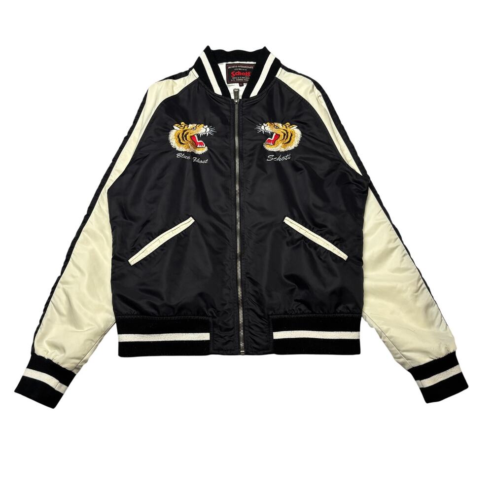 Schott NYC Souvenir Jacket Sukajan Men's XL Satin Tiger Bomber